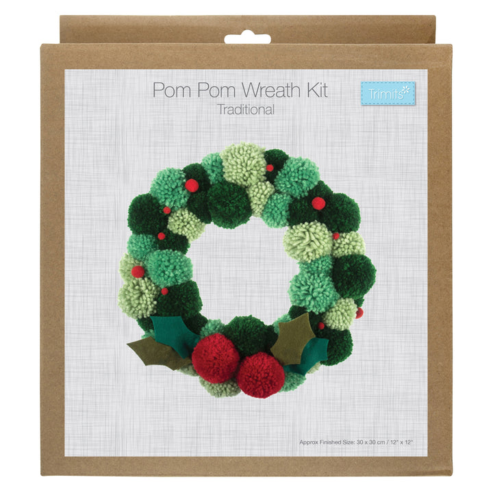 Pom Pom Wreath Kit: Green