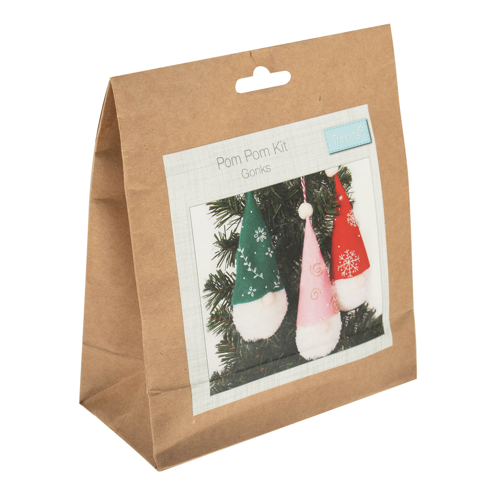 Pom Pom Decoration Kit: Gonk: Pack of 3