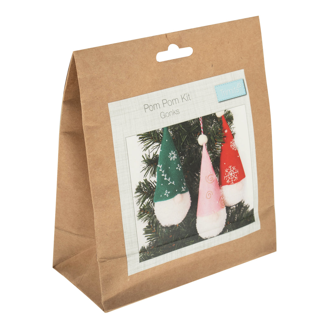 Pom Pom Decoration Kit: Gonk: Pack of 3