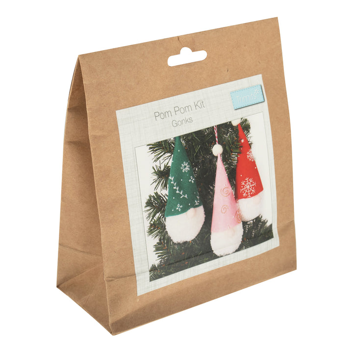 Pom Pom Decoration Kit: Gonk: Pack of 3