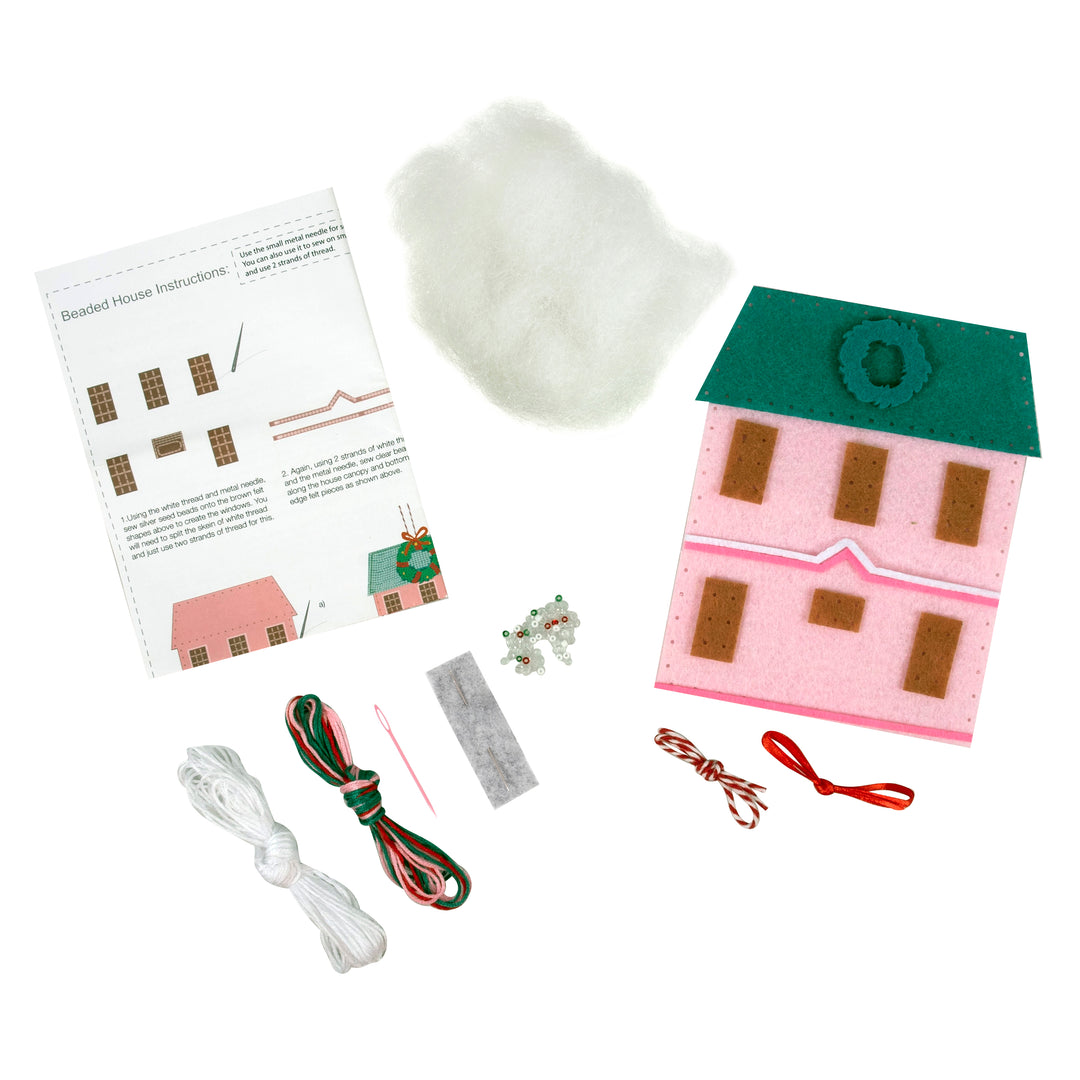 Felt Decoration Kit: Christmas: Beaded House