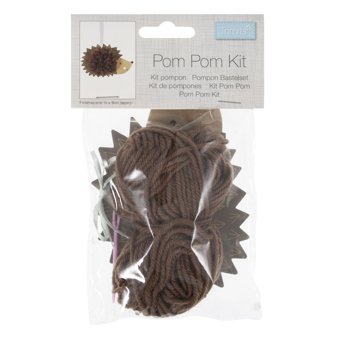Pom Pom Decoration Kit: Hedgehog