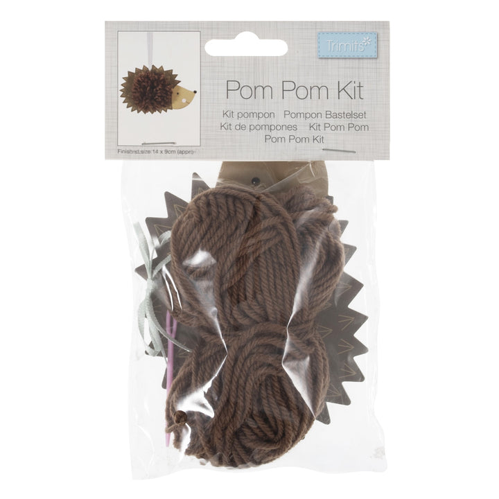 Pom Pom Decoration Kit: Hedgehog