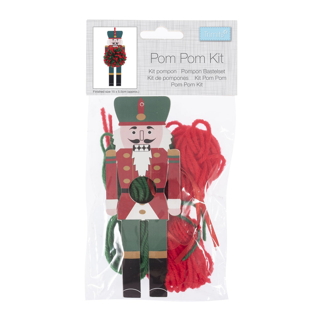 Pom Pom Decoration Kit: Christmas: Nutcracker