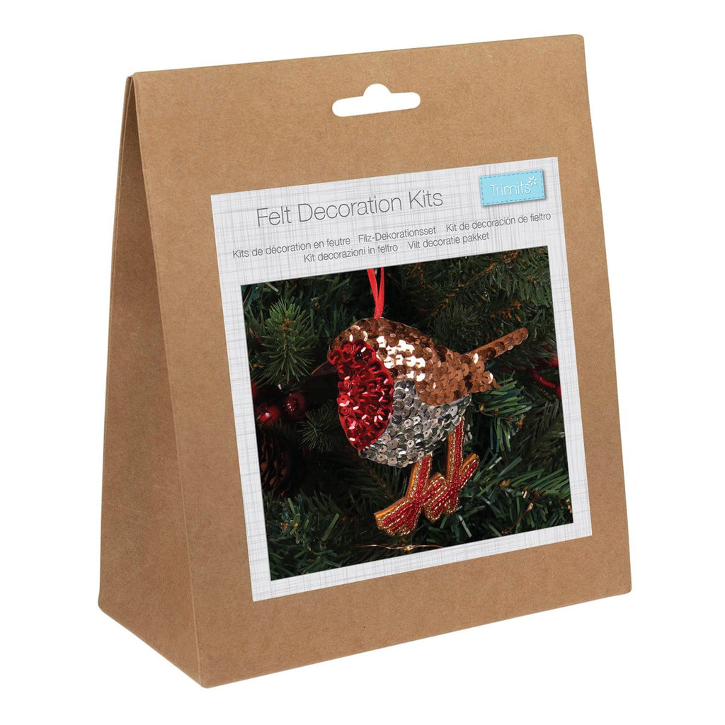 Felt Decoration Kit: Christmas: Sequin Robin