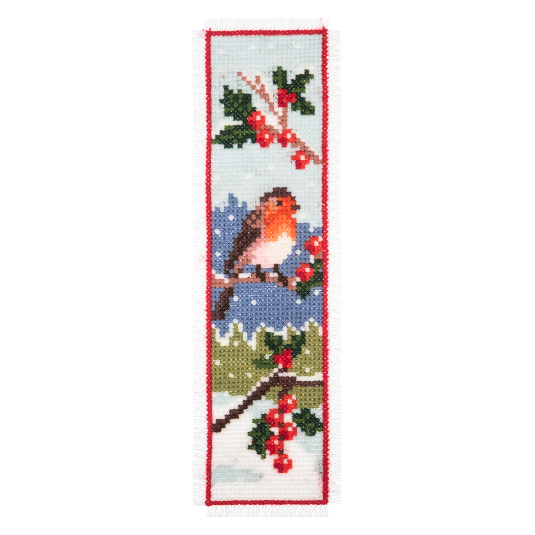 Counted Cross Stitch Kit: Bookmark: Robin