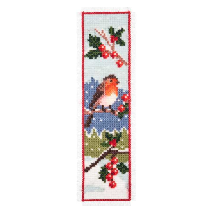 Counted Cross Stitch Kit: Bookmark: Robin