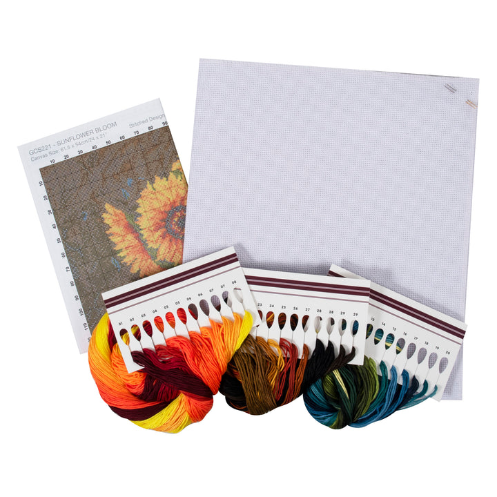 Counted Cross Stitch Kit: Extra Large: Sunflower Bloom