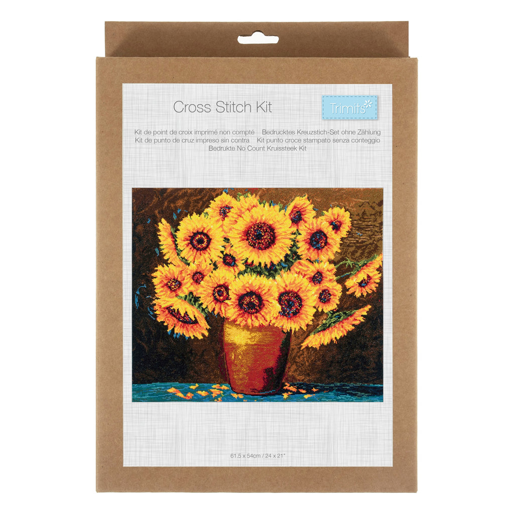 Counted Cross Stitch Kit: Extra Large: Sunflower Bloom