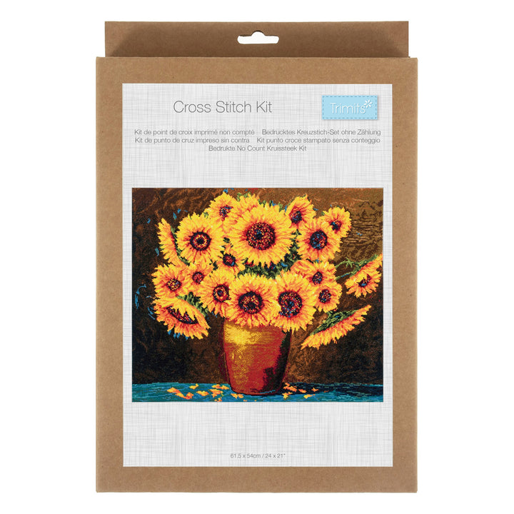 Counted Cross Stitch Kit: Extra Large: Sunflower Bloom