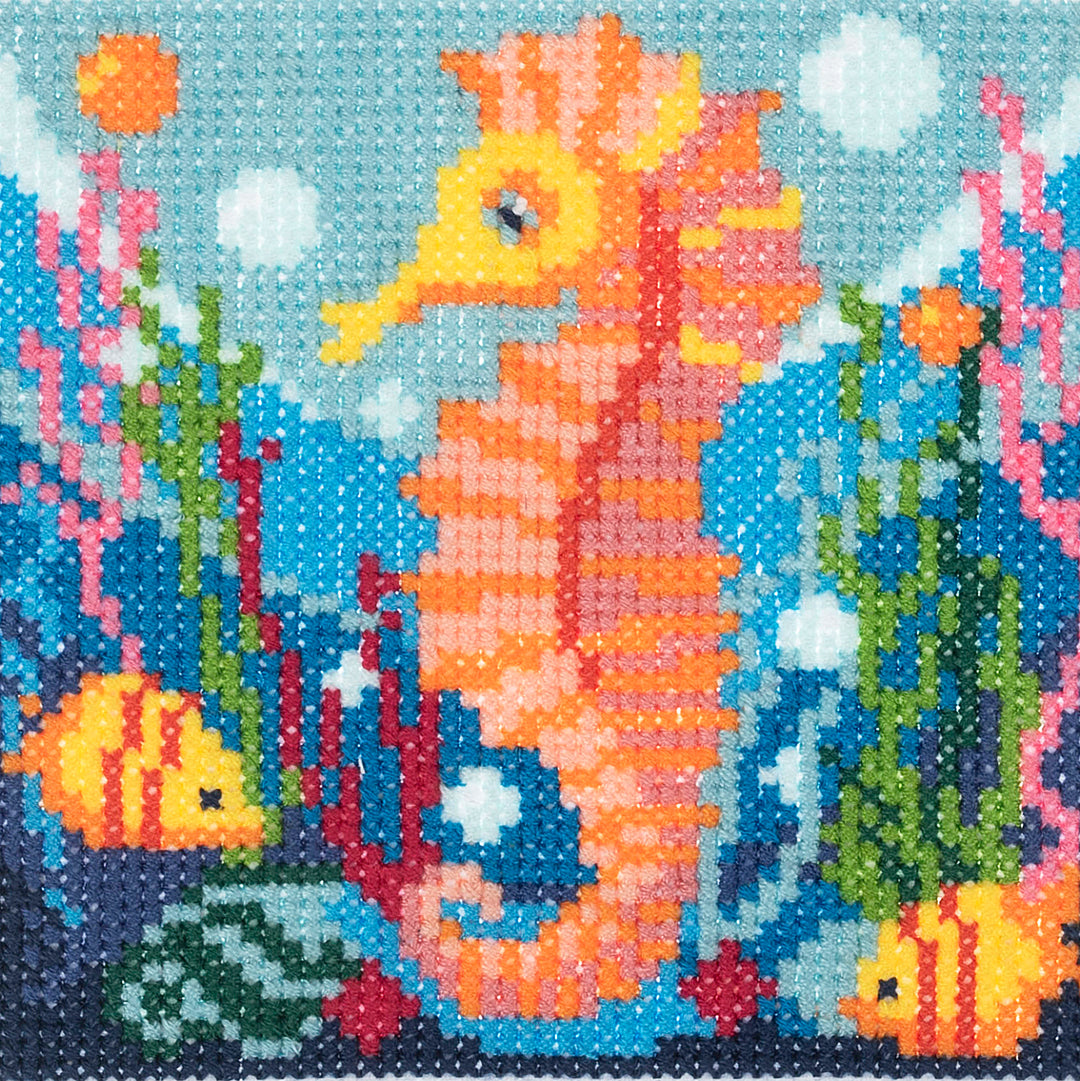 Counted Cross Stitch Kit: Mini: Seahorse