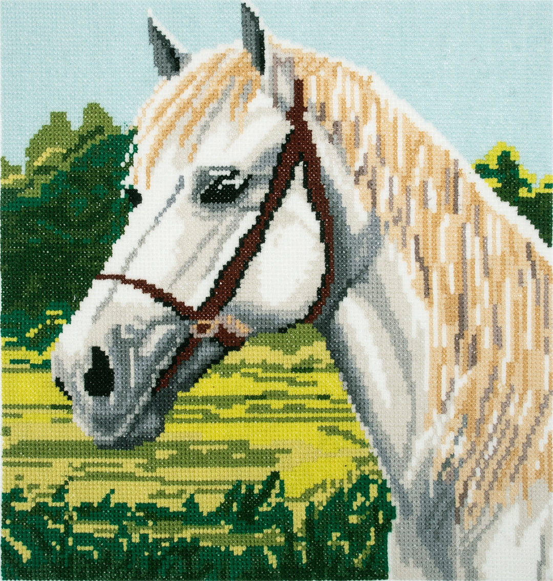 Counted Cross Stitch Kit: Large: White Horse