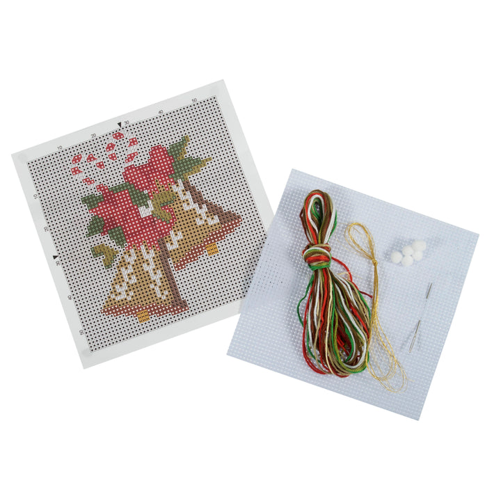 Counted Cross Stitch Kit: Christmas: Bells with Foliage