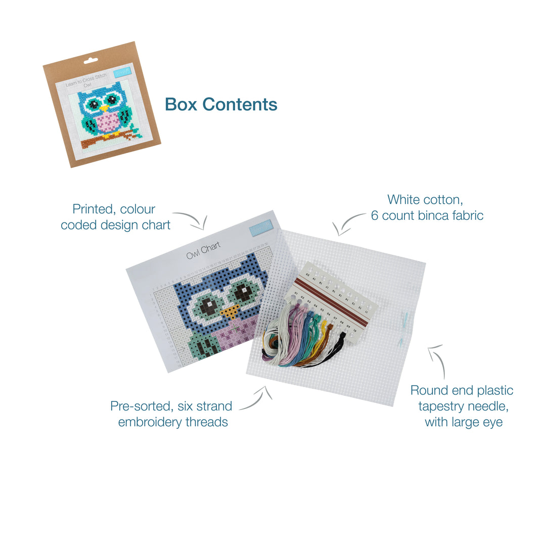 Counted Cross Stitch Kit: Owl