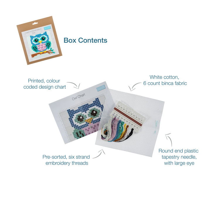 Counted Cross Stitch Kit: Owl