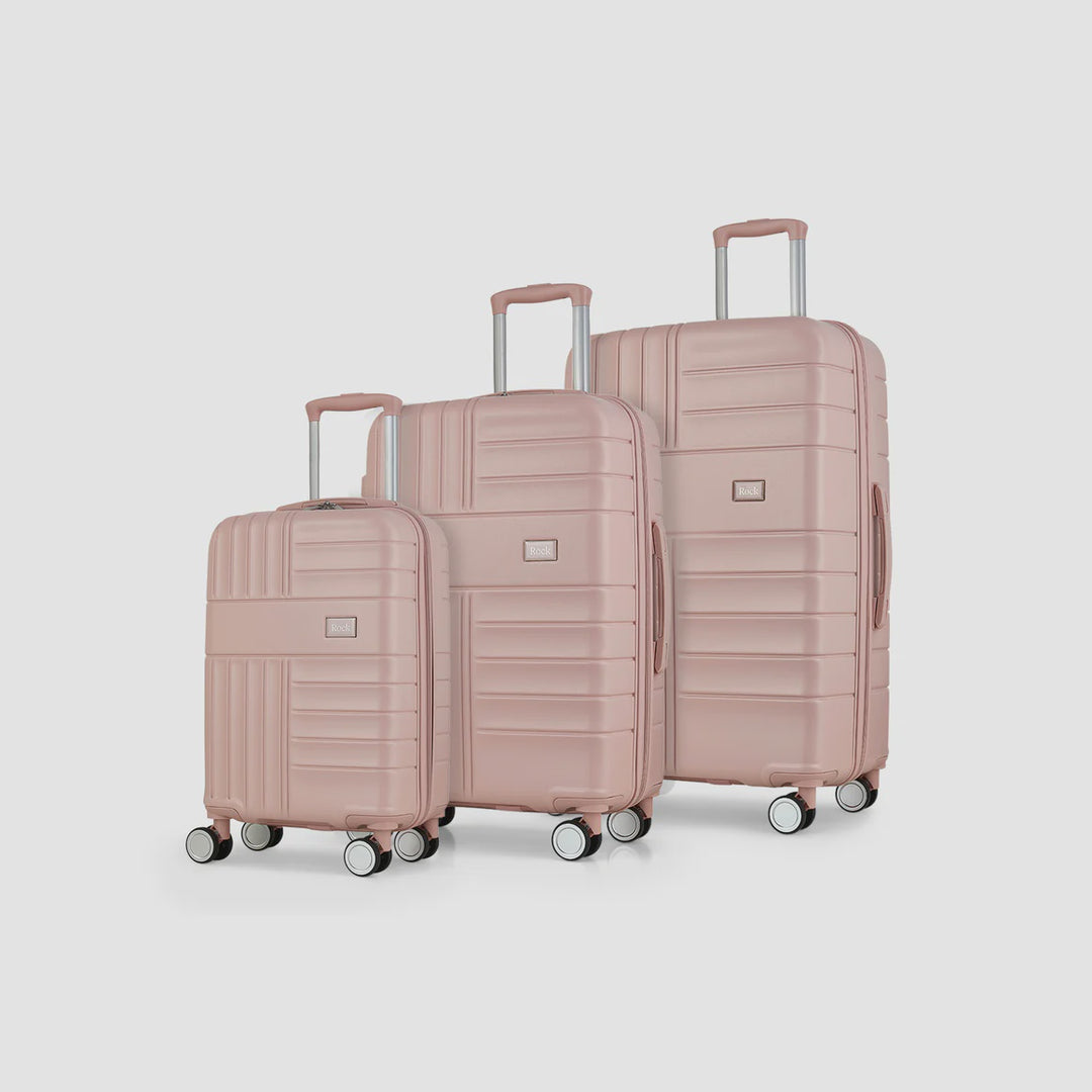 Aspen 3 Piece Suitcase Set Pink