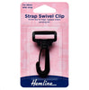 Swivel Clip: Black: 25mm: 1 Piece