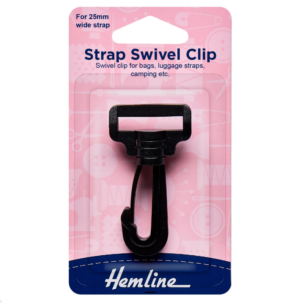 Swivel Clip: Black: 25mm: 1 Piece