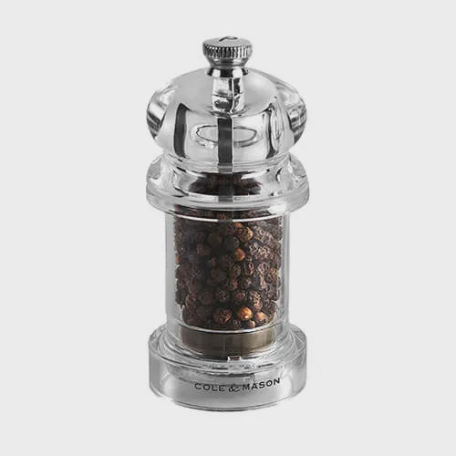 Cole &amp; Mason Clear Acrylic Precision Pepper Mill