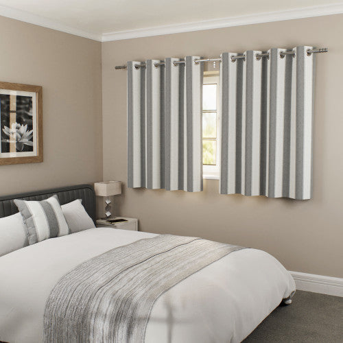 Henley Grey curtains in a bedroom