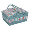 Sewing Box (L): Twin-Lid: Wicker: Sewing Notions