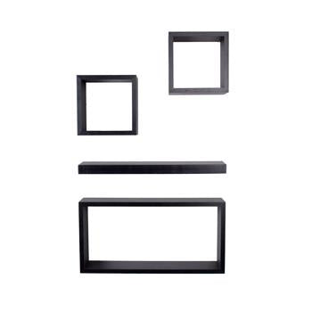 Hudson 4pc Shelf Set Matt Black (L)