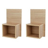 Kelly - Pair Of Kelly Oak Effect Wall Hanging Open Compact Bedside Tables (Self Assembly) (DHD)