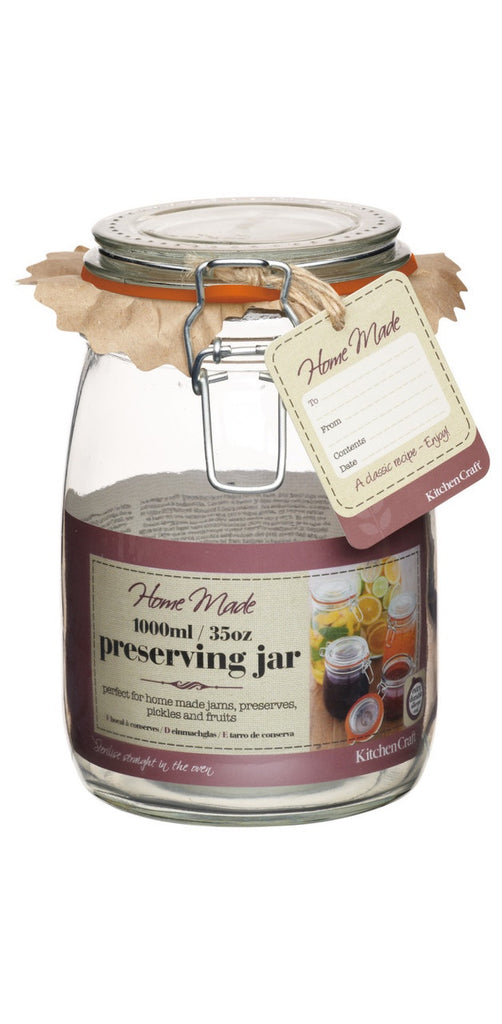 Home Made Glass 1 Litre Preserving Jar