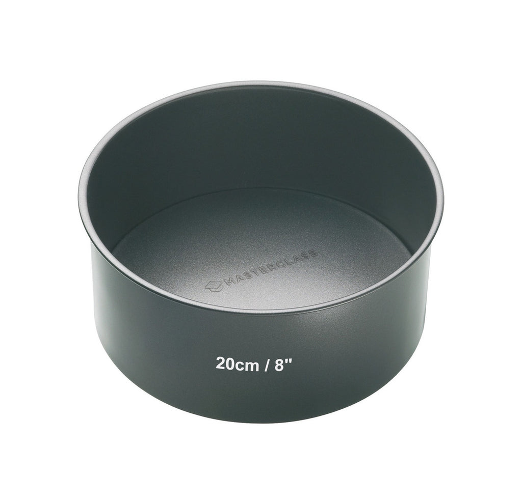 MasterClass Non-Stick Round Loose Base Deep Cake Pan, 20cm