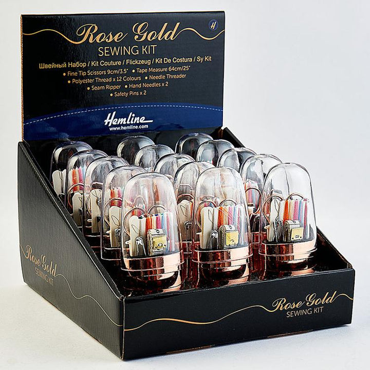 Sewing Kit with Bullet Case: Rose Gold
