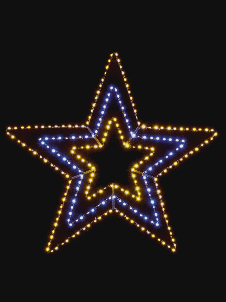 Premier 79cm Flashing Flexi Bright Star with 248 LEDs - White & Warm White