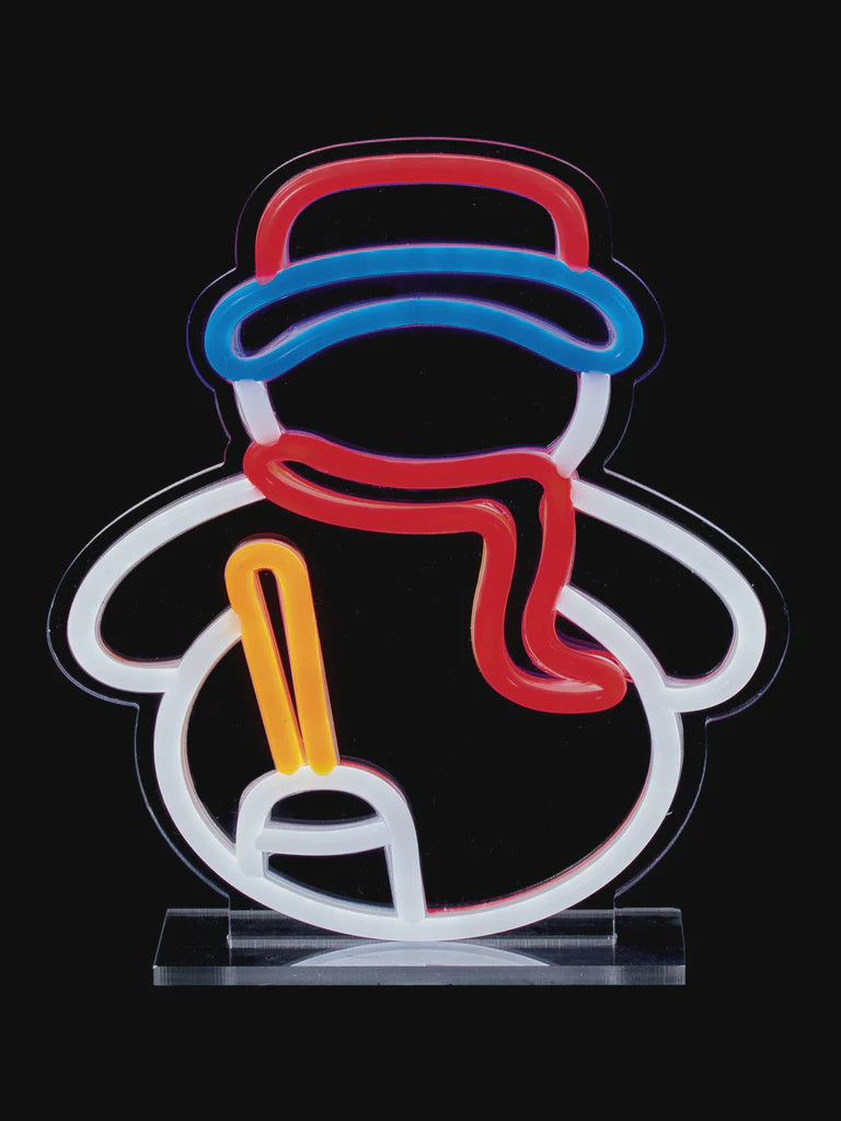 Premier 25cm Table Top Neon Sign - Snowman