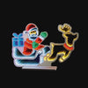 Premier 60cm Standing Santa in Sleigh with Present Infinity Mirror