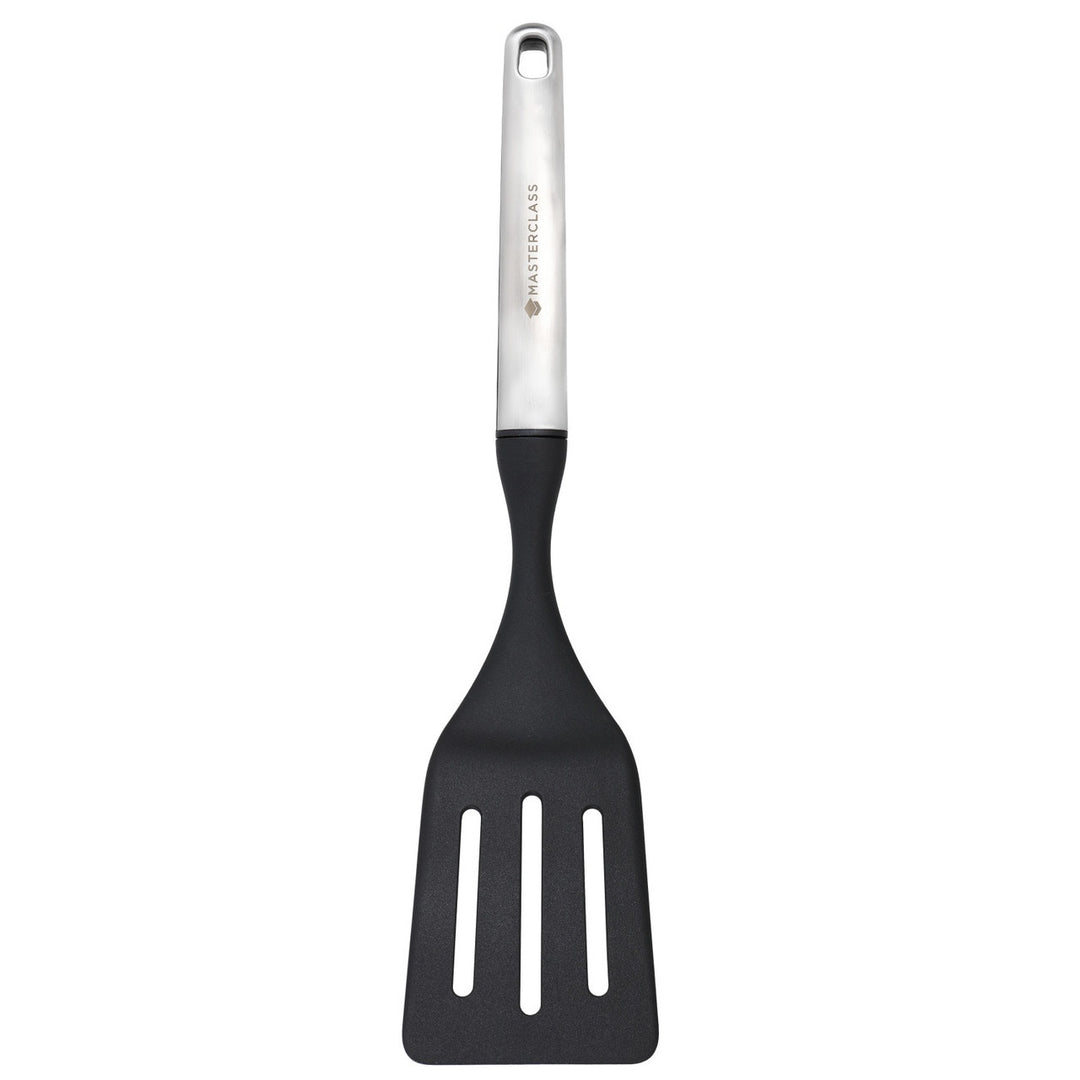 MasterClass Soft Grip Stainless Steel Slotted Turner, 34 cm