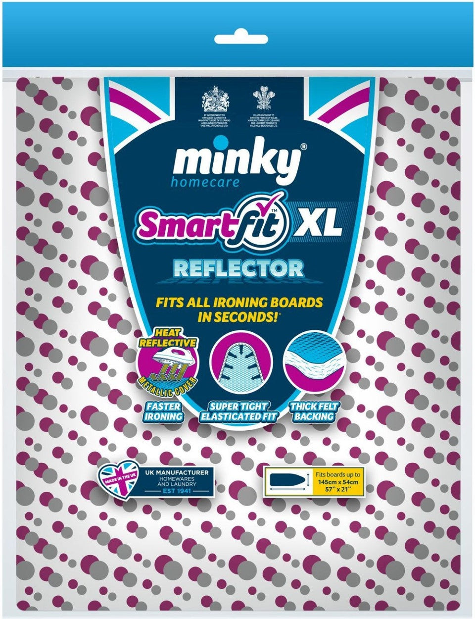 Minky Smart-Fit Ironing Board Cover 145cm x 54cm