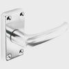 Securit Pair of Aluminium Latch Handles 85mm