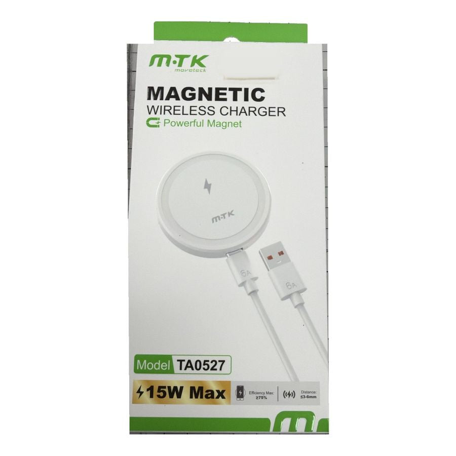 MTK Moveteck 15W Magnetic Wireless Charger Pad - White (TA0527)