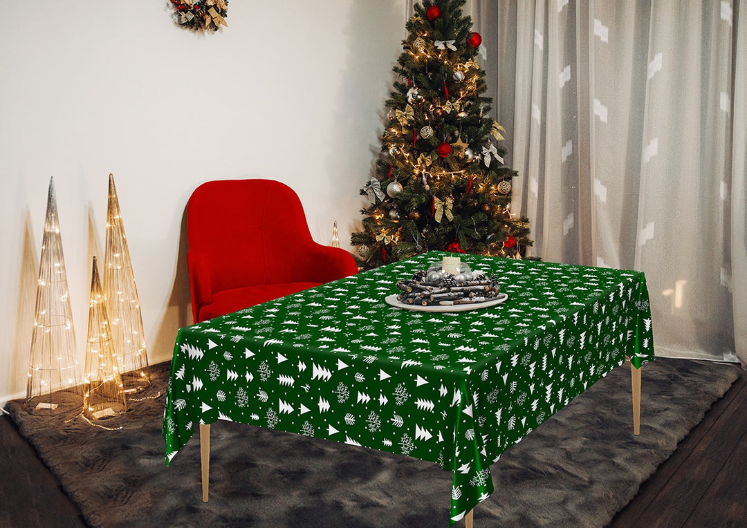 Wipeclean Xmas Table Cloth 140cm/54in By The Metre CY64