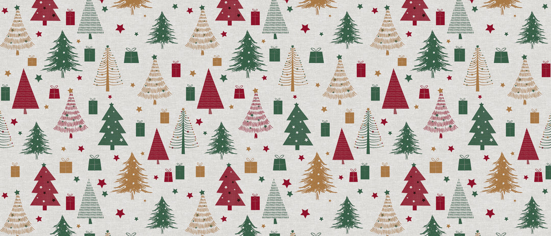 Wipeclean Xmas Table Cloth 140cm/54in By The Metre N3F-05