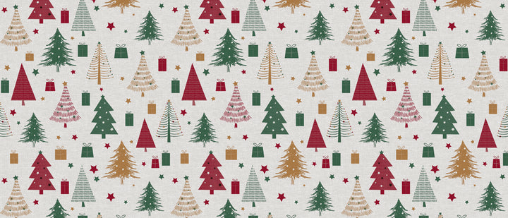 Wipeclean Xmas Table Cloth 140cm/54in By The Metre N3F-05