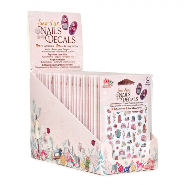 Sewing & Knitting Themed Nail Stickers: 122 Stickers