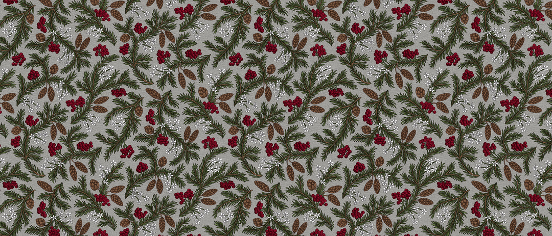 Wipeclean Xmas Table Cloth 140cm/54in By The Metre N5U-01