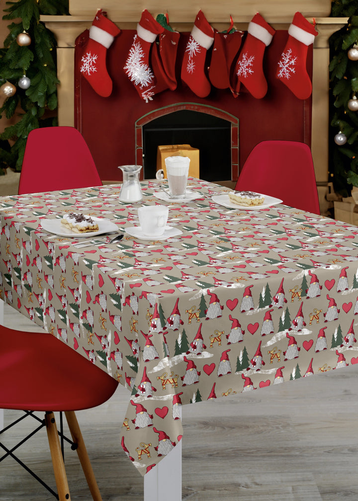 Wipeclean Xmas Table Cloth 140cm/54in By The Metre N5X-01