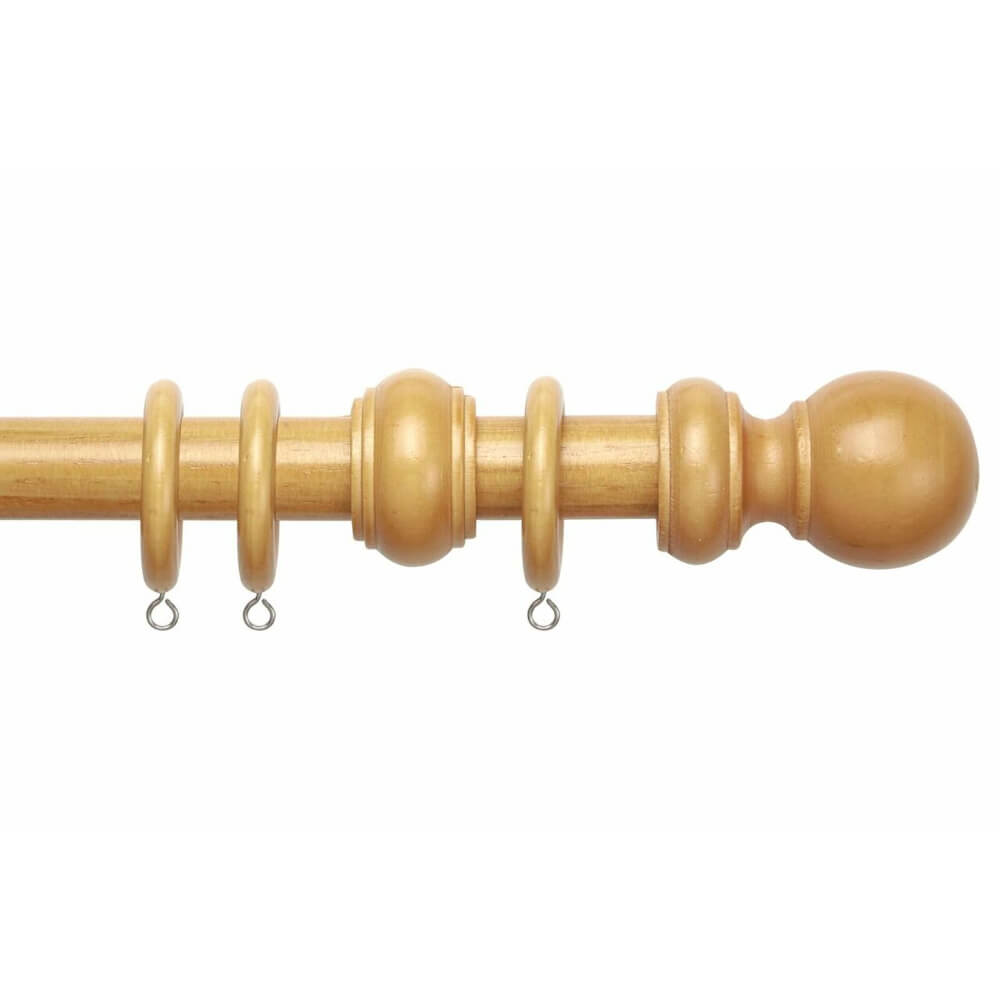 Wooden curtain pole colour option