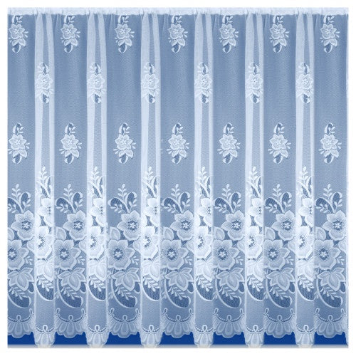 New York white floral net curtain