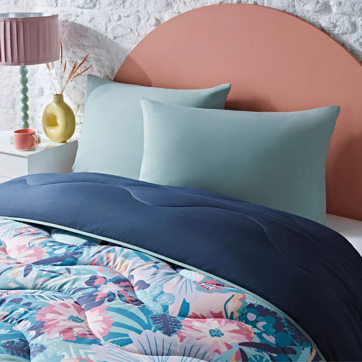 Night Lark Coverless 6 Tog Duvet With Pillowcase(s) Pastel Palms