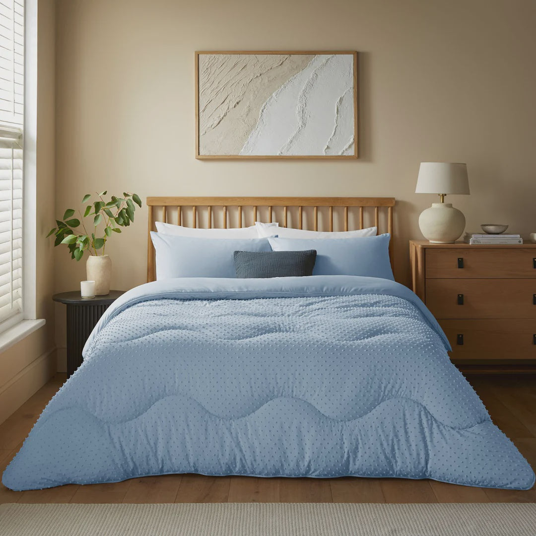 Night Lark tufted coverless duvet in dusk blue