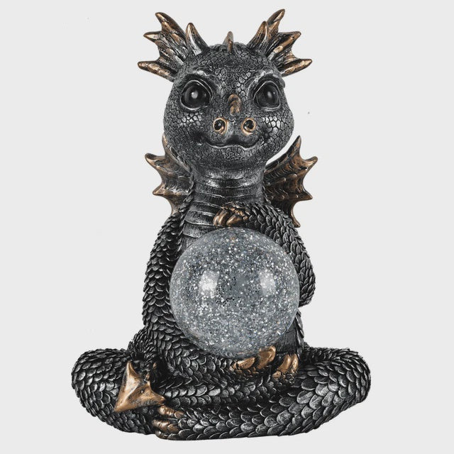 Night Light RGB Colour Changing Magic Dragon Led Lamp Silver*