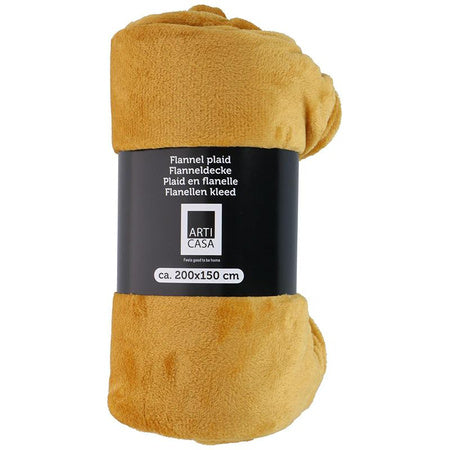 Arti Casa Plain Flannel Blanket Throw 150cm x 200cm