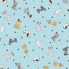 Printed Patchwork Quilted Cotton Fabric : Canines & Felines : Dogs Sold By The Metre
